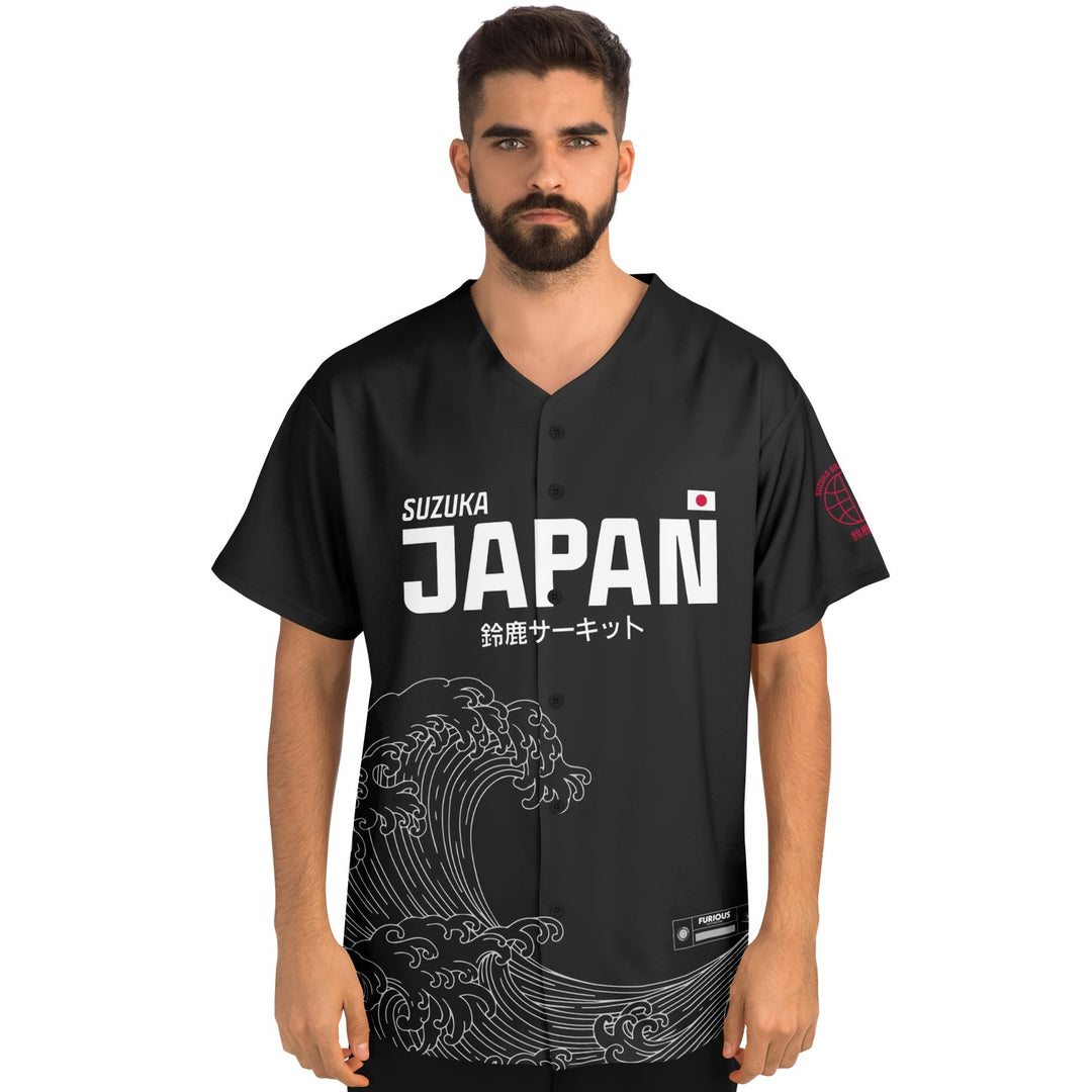 Alonso - Carbon Black Suzuka "Great Wave" Jersey - Furious Motorsport