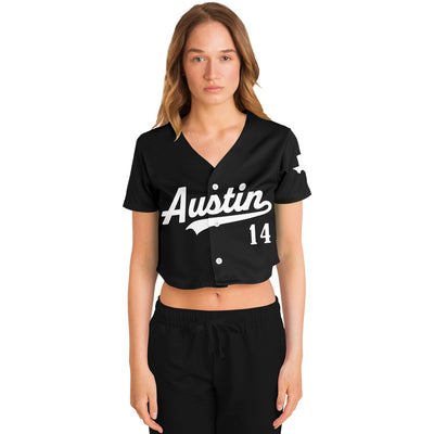 Alonso - Jet Black Austin Crop Top - Furious Motorsport