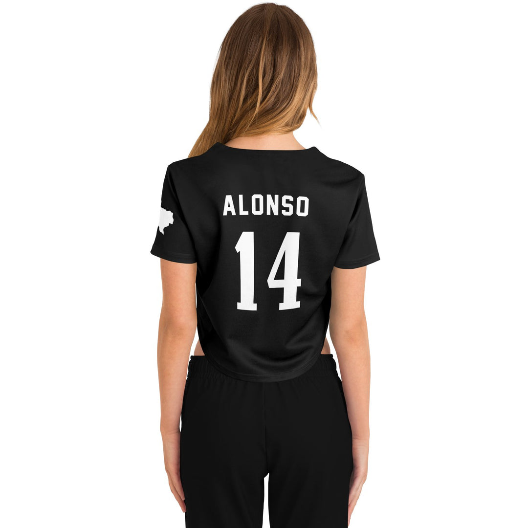 Alonso - Jet Black Austin Crop Top (Clearance) - Furious Motorsport