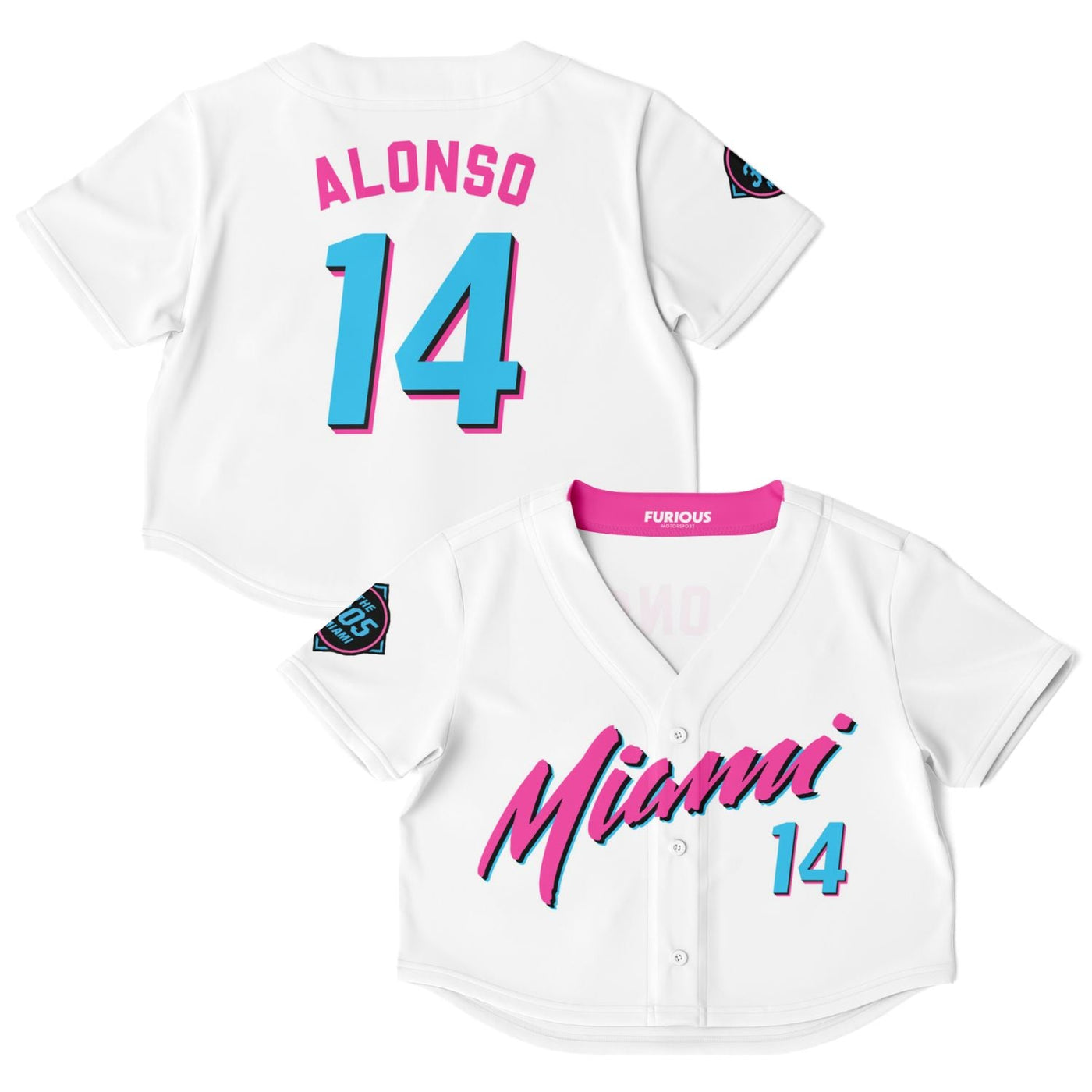 Alonso - Miami Vice Home Crop Top - Furious Motorsport