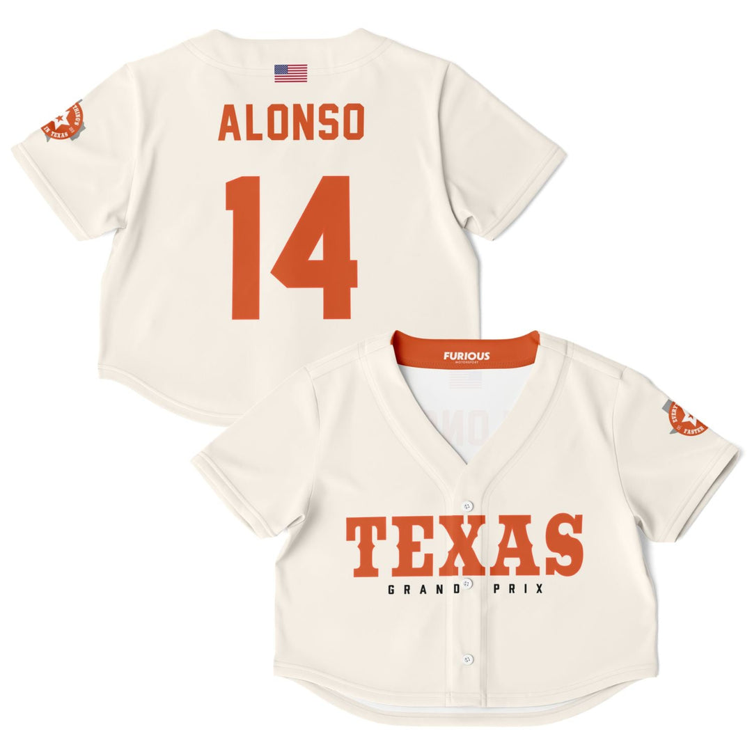 Alonso - Off-White Texas GP Crop Top - Furious Motorsport