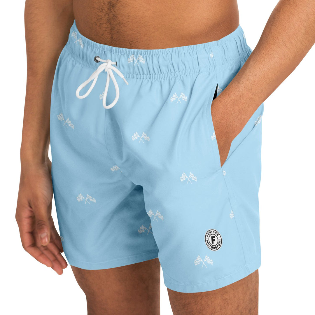 Final Lap Swim Trunks - Frost Blue - Furious Motorsport