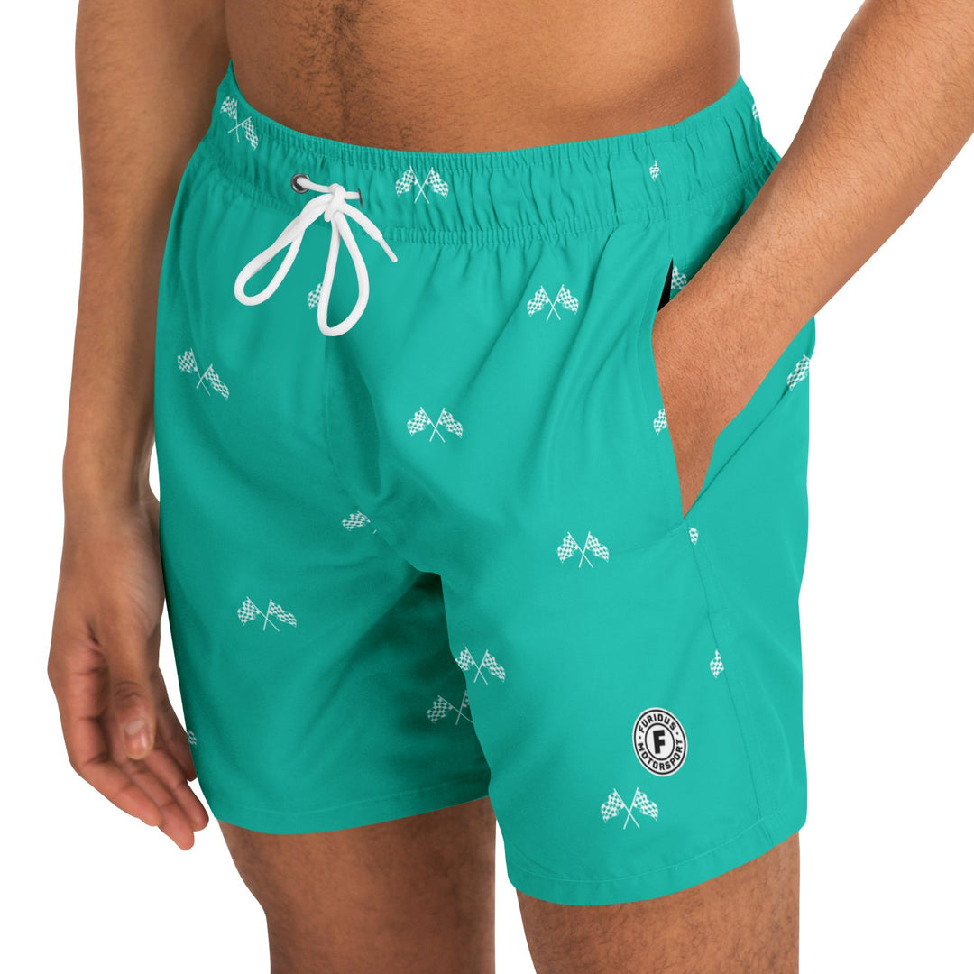 Final Lap Swim Trunks - Teal (Clearance) - Furious Motorsport