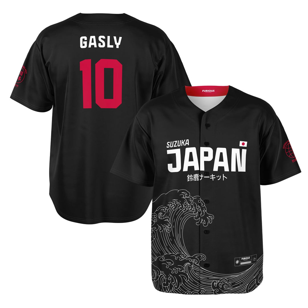 Gasly - Carbon Black Suzuka "Great Wave" Jersey - Furious Motorsport