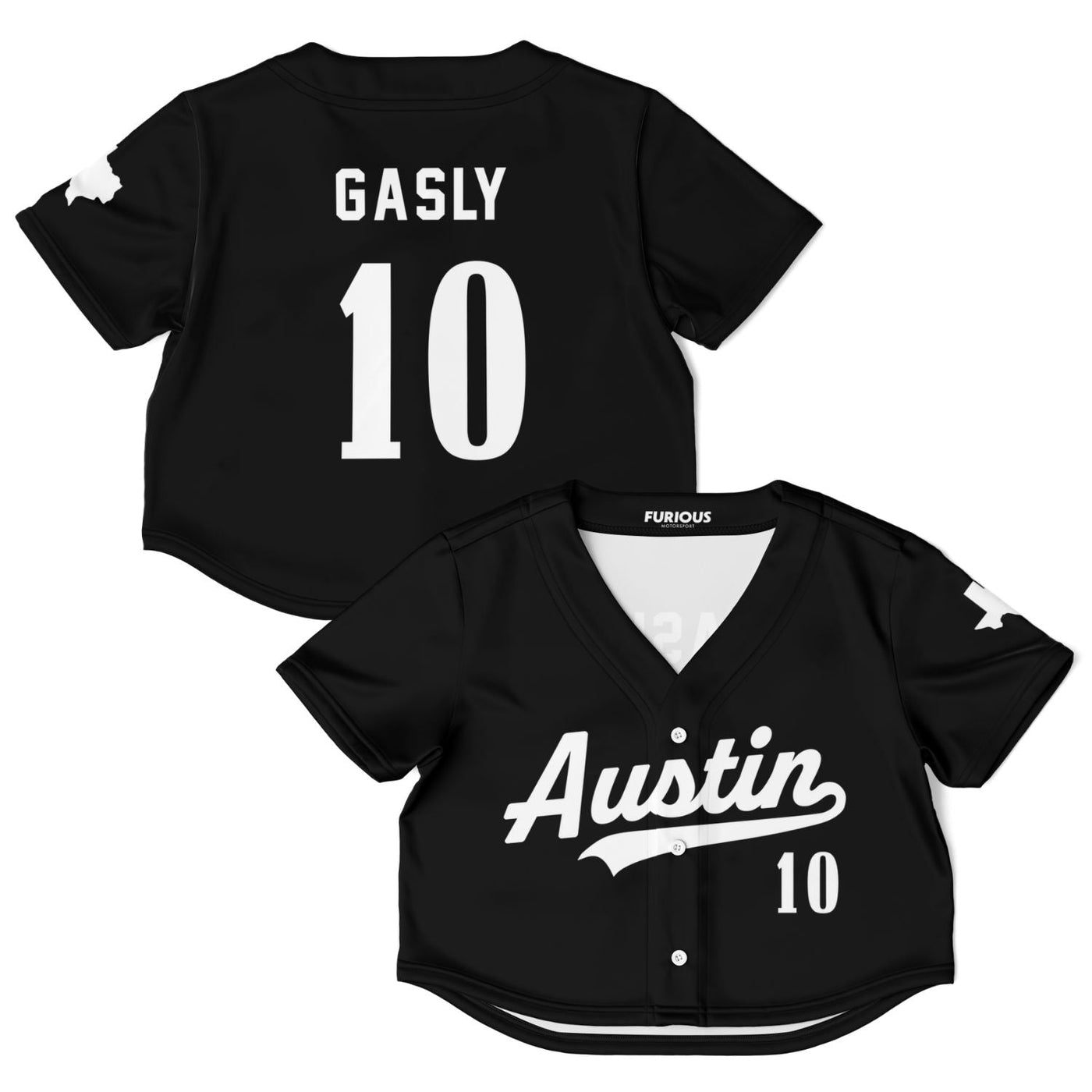 Gasly - Jet Black Austin Crop Top - Furious Motorsport