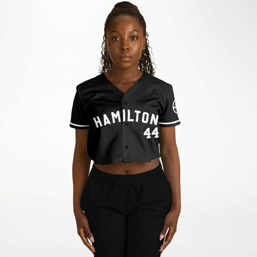 Hamilton - Carbon Black Champion Crop Top Jersey - Furious Motorsport