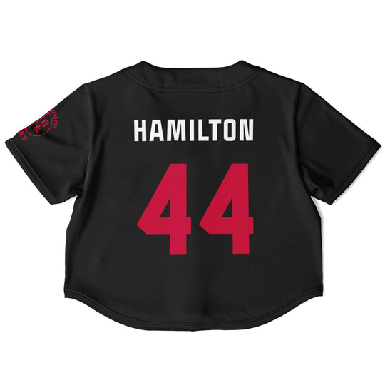 Hamilton - Carbon Black Suzuka "Great Wave" Crop Top - Furious Motorsport