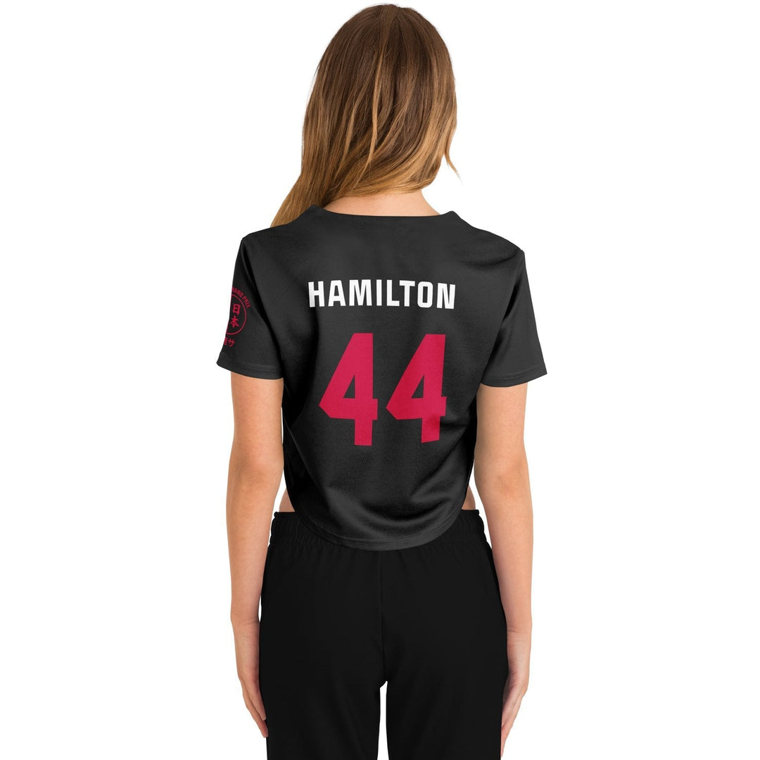 Hamilton - Carbon Black Suzuka "Great Wave" Crop Top (Clearance) - Furious Motorsport