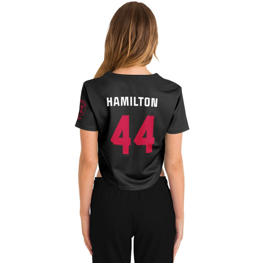 Hamilton - Carbon Black Suzuka "Great Wave" Crop Top (Clearance) - Furious Motorsport