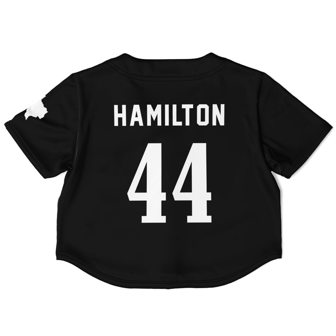 Hamilton - Jet Black Austin Crop Top (Clearance) - Furious Motorsport