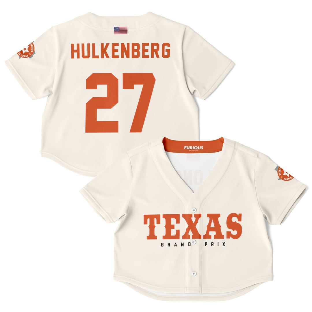 Hulkenberg - Off-White Texas GP Crop Top (Clearance) - Furious Motorsport