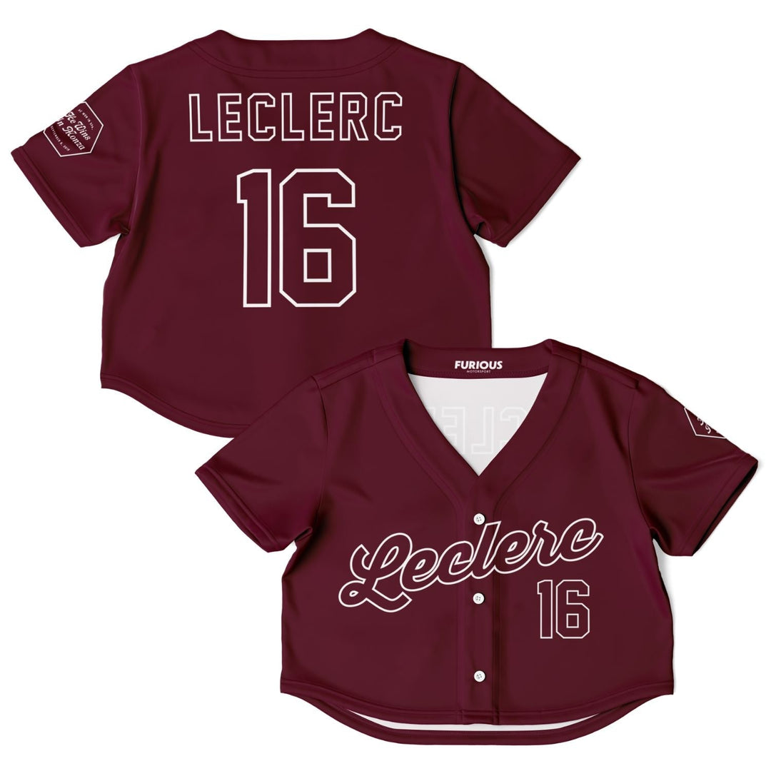 Leclerc - Maroon Monza Crop Top Jersey (Clearance) - Furious Motorsport