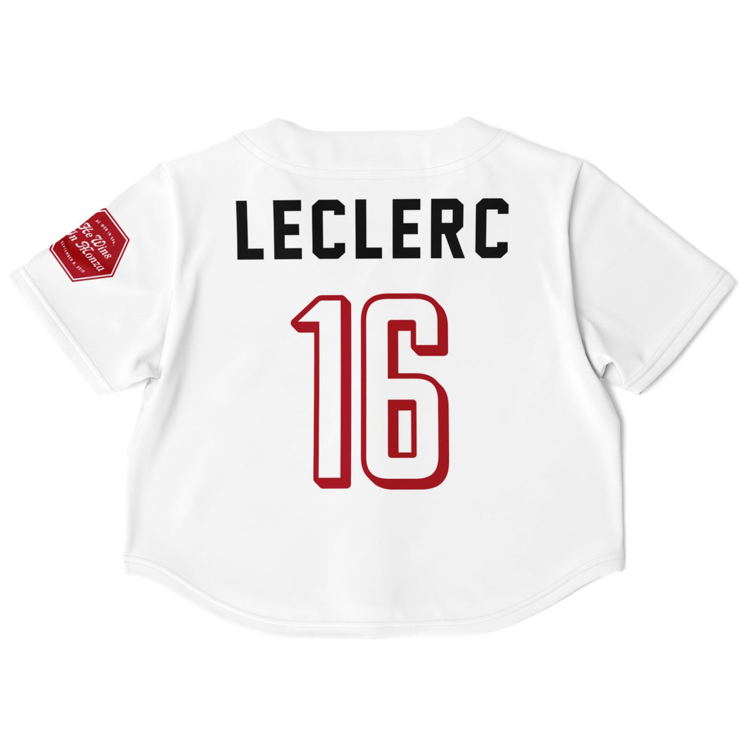 Leclerc - White Monza Crop Top Jersey - Furious Motorsport