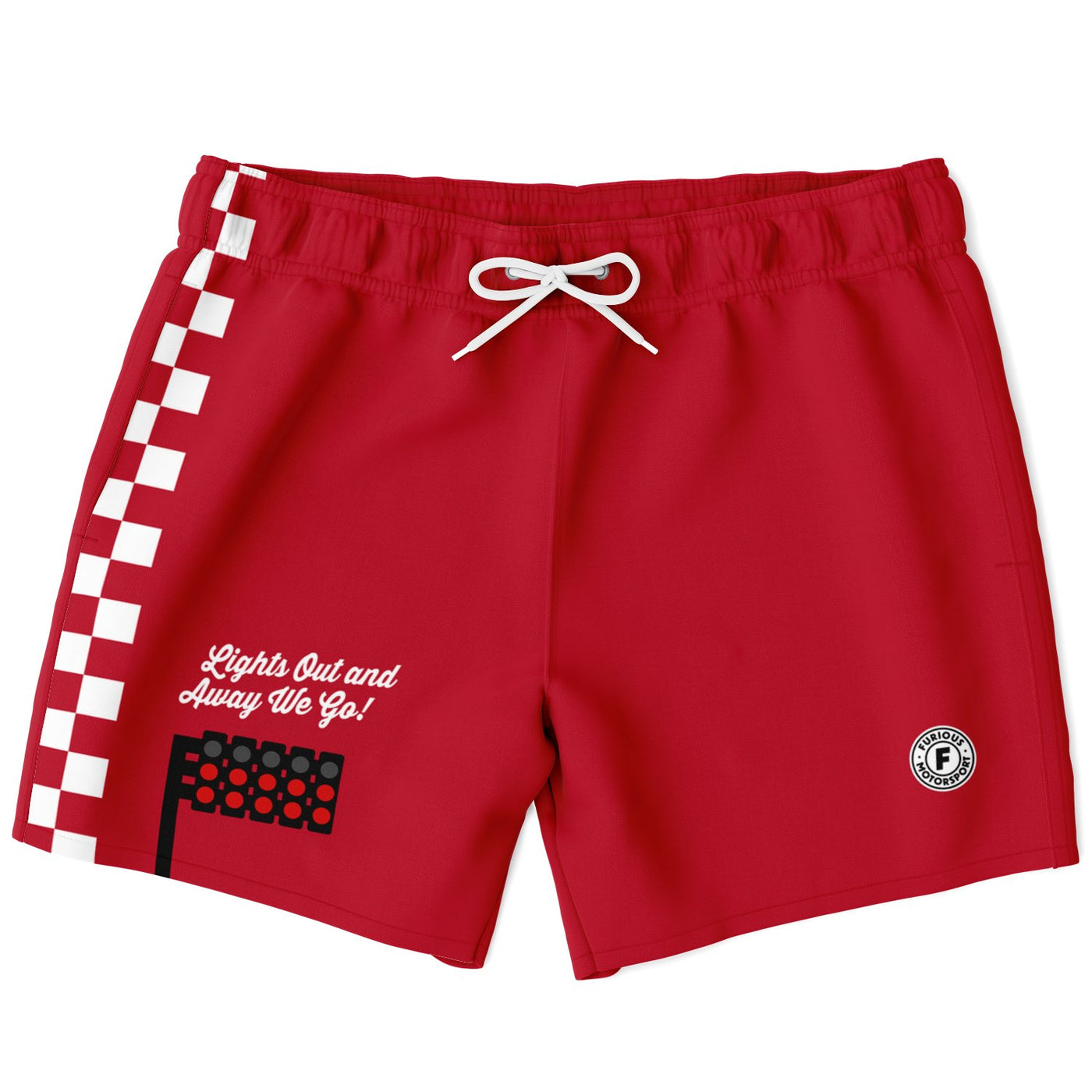 Lights Out Swim Trunks - Crimson Red (Clearance) - Furious Motorsport