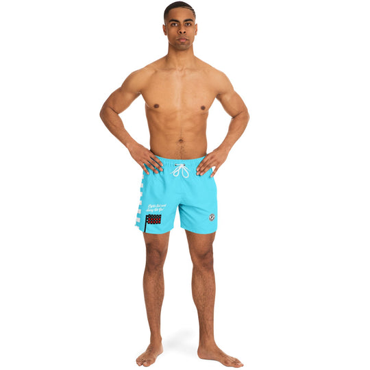 Lights Out Swim Trunks - Neon Blue - Furious Motorsport