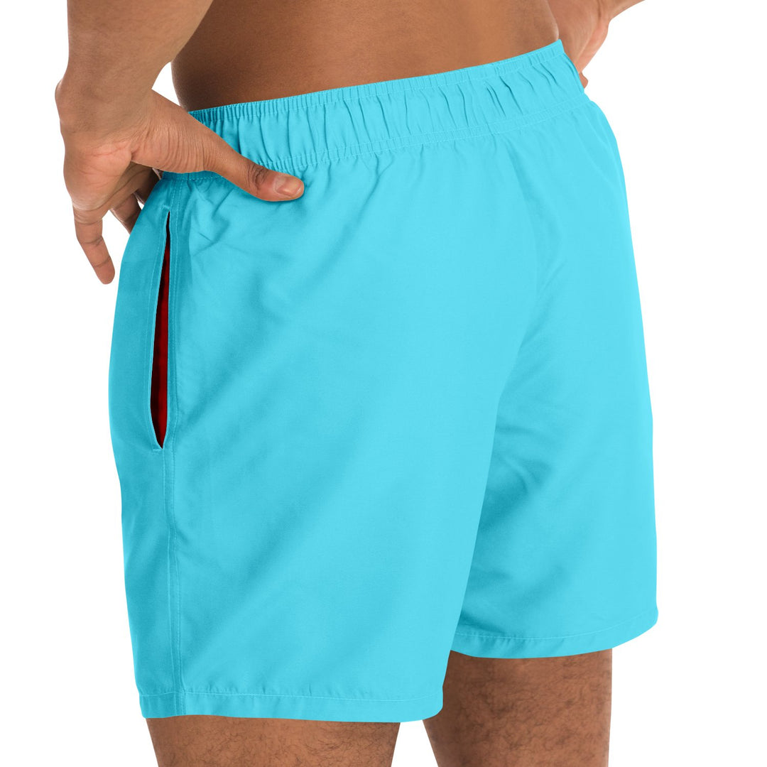 Lights Out Swim Trunks - Neon Blue - Furious Motorsport