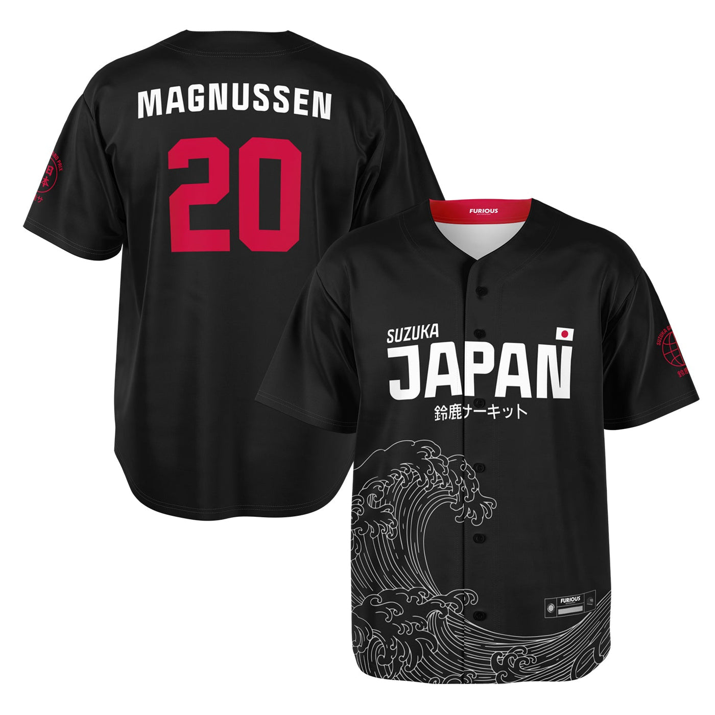 Magnussen - Carbon Black Suzuka "Great Wave" Jersey - Furious Motorsport