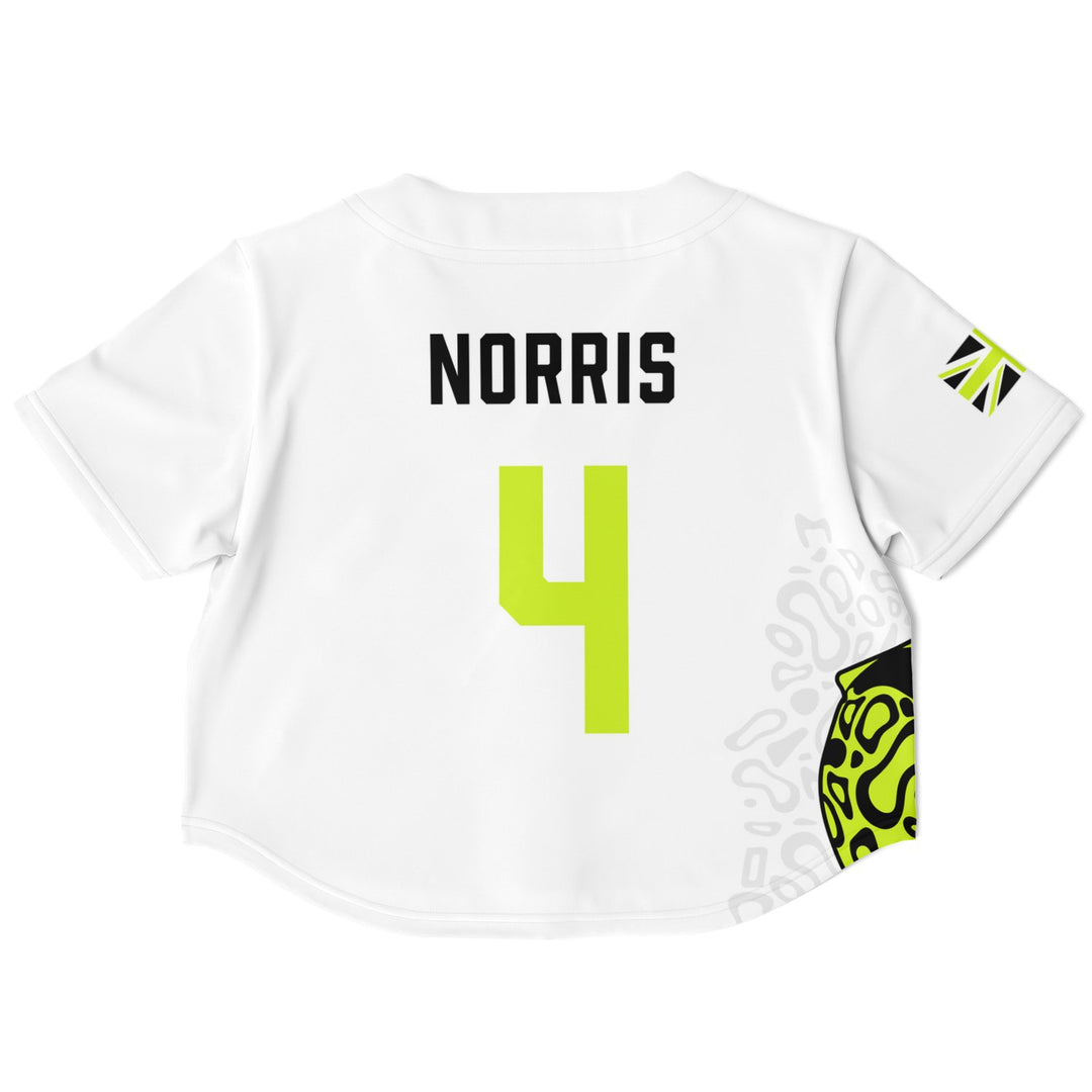 Norris - Arctic White Fluro Helmet Crop Top - Furious Motorsport