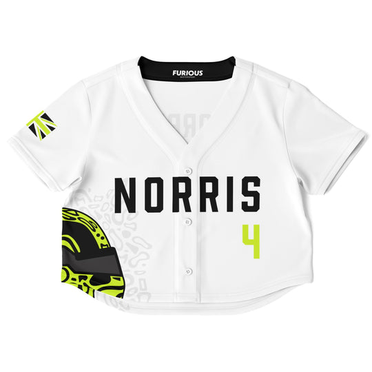 Norris - Arctic White Fluro Helmet Crop Top - Furious Motorsport