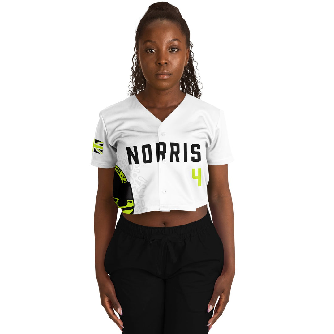 Norris - Arctic White Fluro Helmet Crop Top - Furious Motorsport