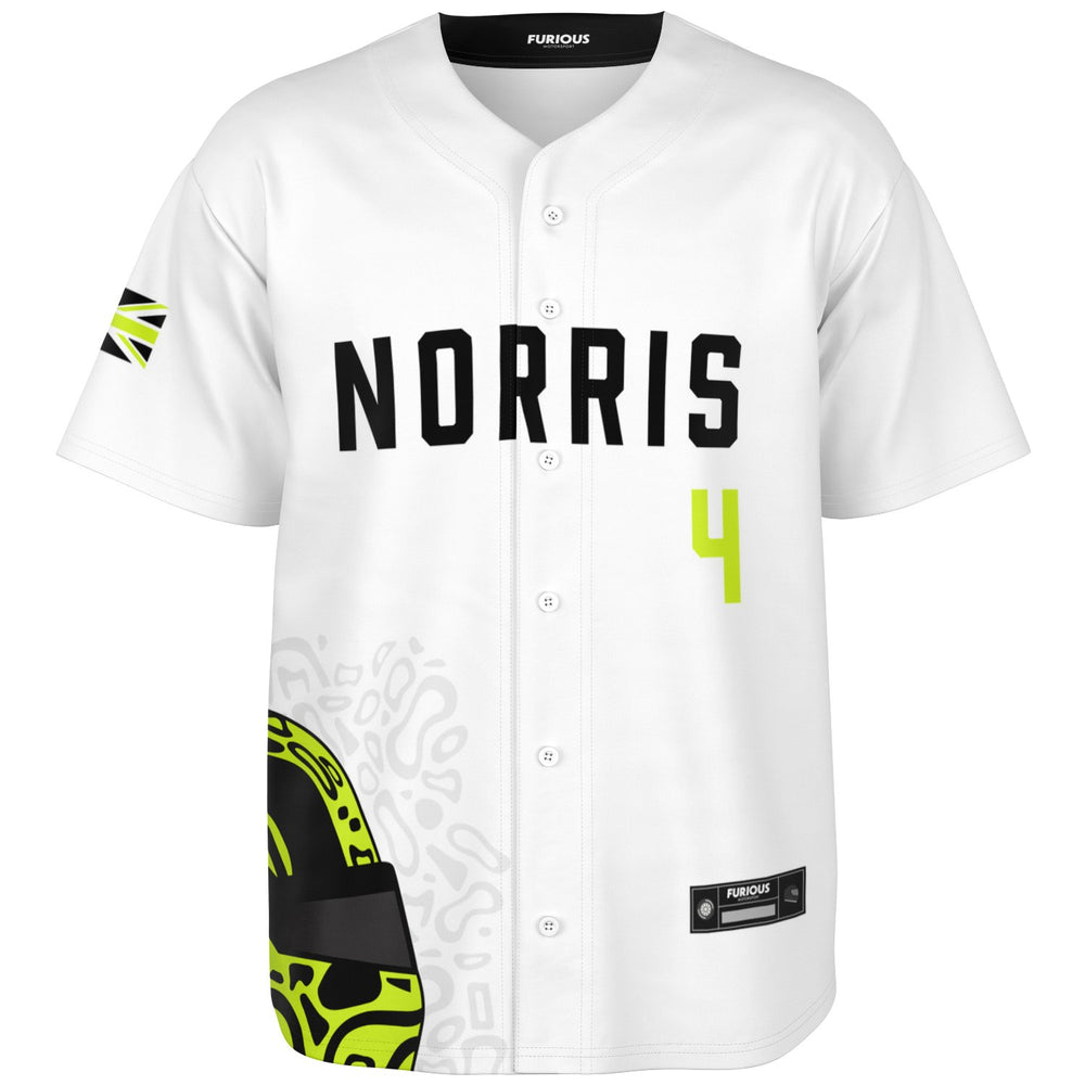 Norris - Arctic White Fluro Helmet Jersey - Furious Motorsport