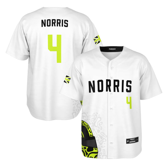 Norris - Arctic White Fluro Helmet Jersey - Furious Motorsport