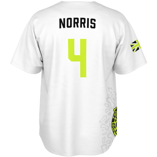 Norris - Arctic White Fluro Helmet Jersey - Furious Motorsport