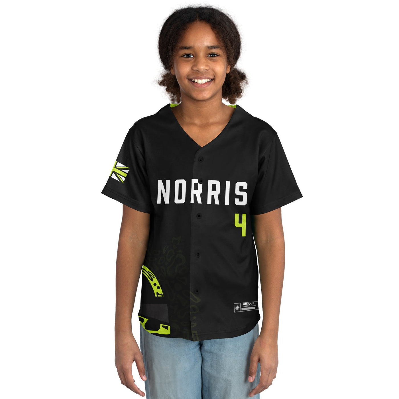 Norris - Black Helmet Kids Jersey - Furious Motorsport