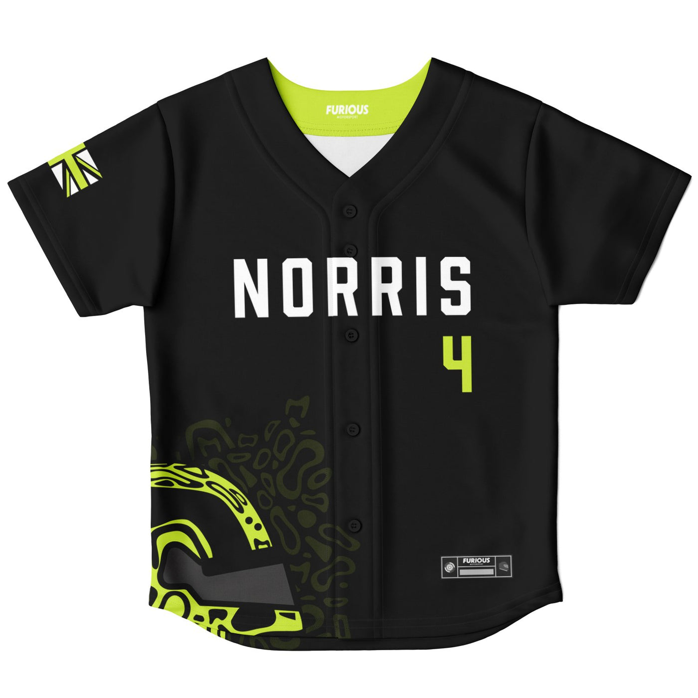 Norris - Black Helmet Kids Jersey - Furious Motorsport