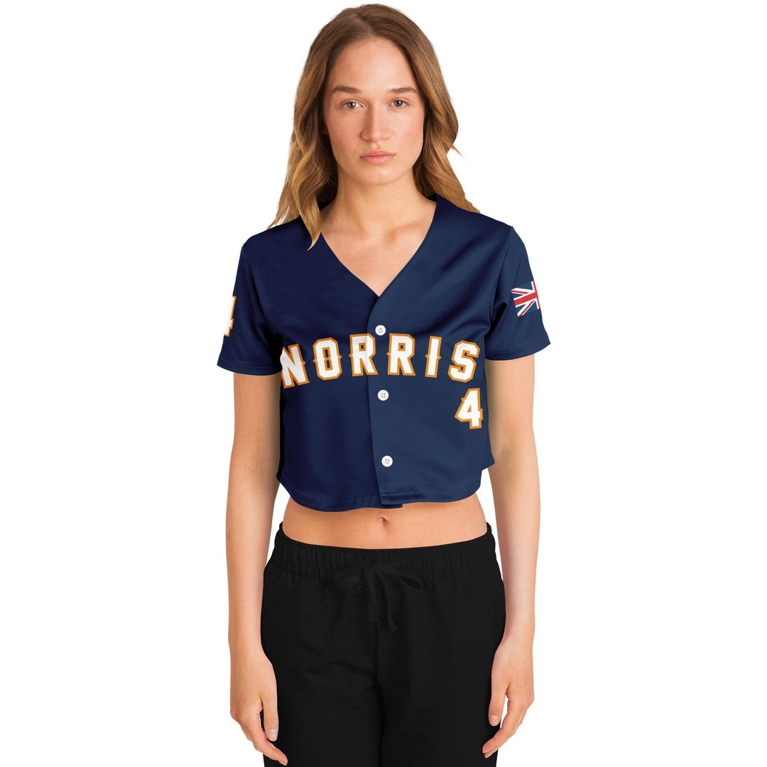 Norris - Deep Navy Away Crop Top - Furious Motorsport