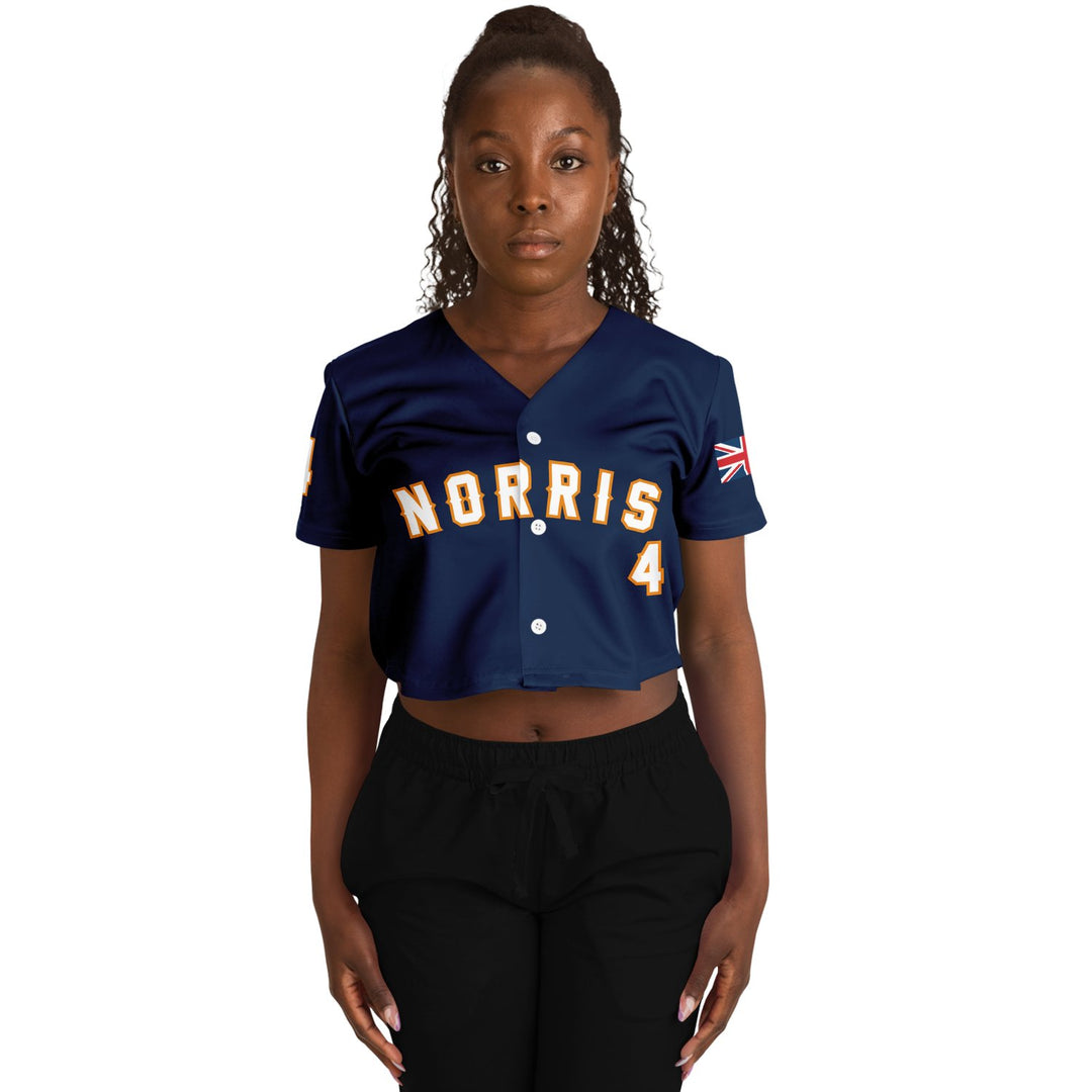 Norris - Deep Navy Away Crop Top - Furious Motorsport