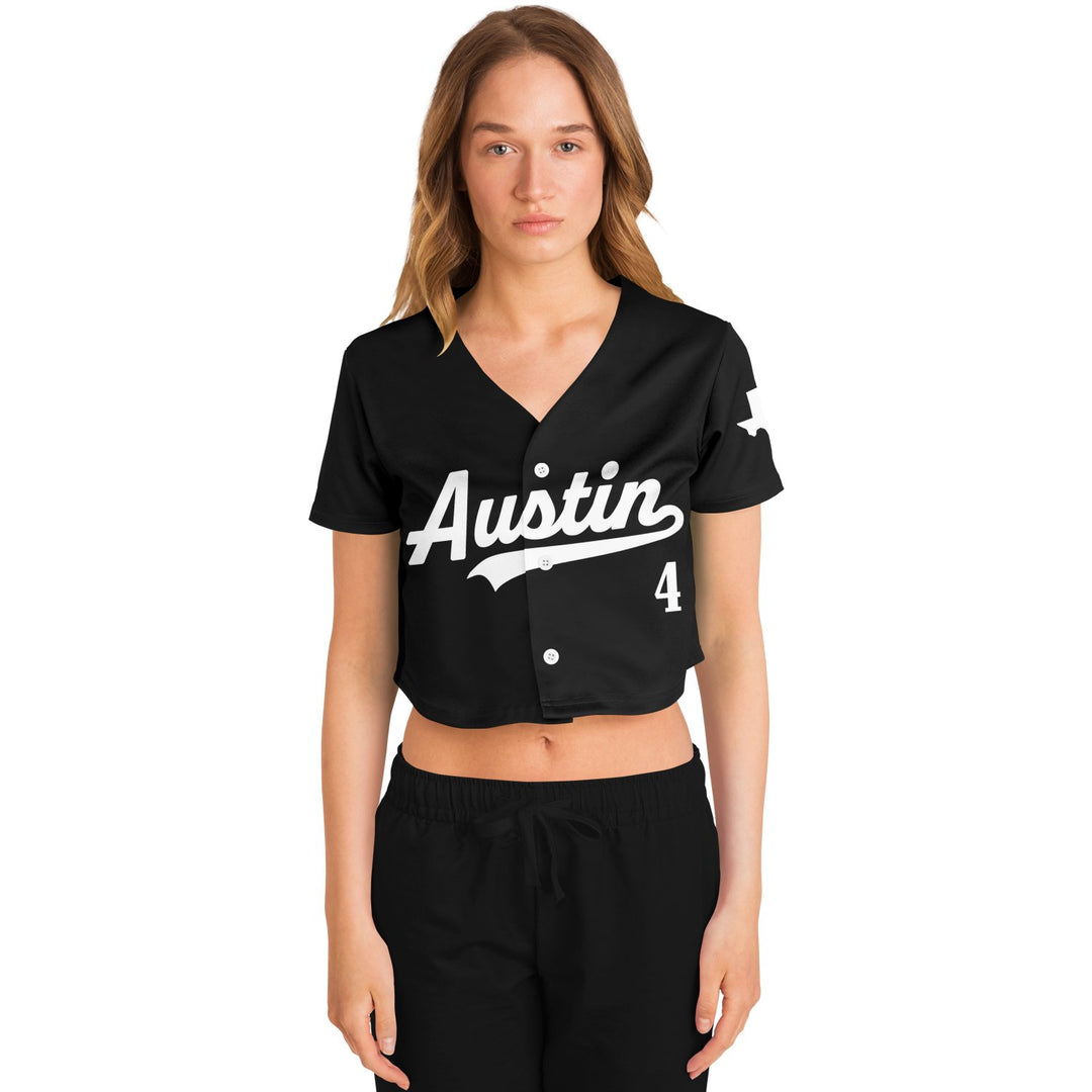 Norris - Jet Black Austin Crop Top - Furious Motorsport