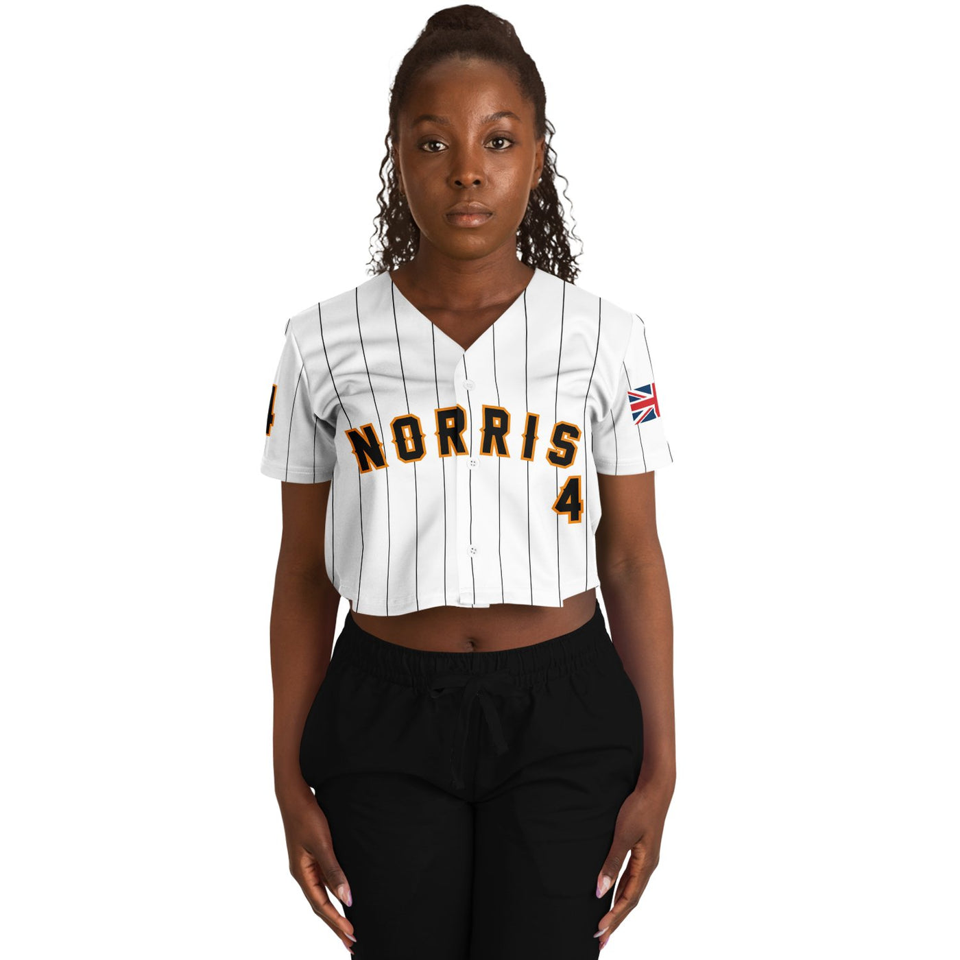 Norris - Pinstripe Home Crop Top - Furious Motorsport