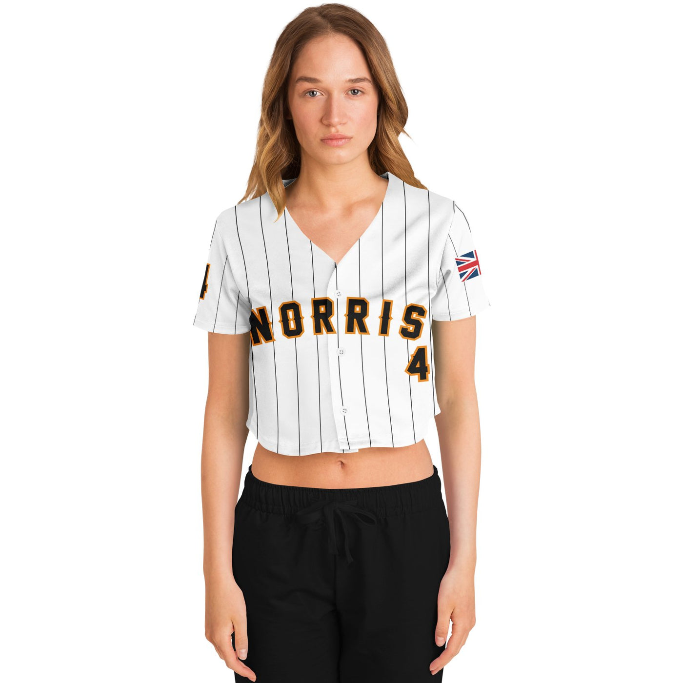 Norris - Pinstripe Home Crop Top - Furious Motorsport