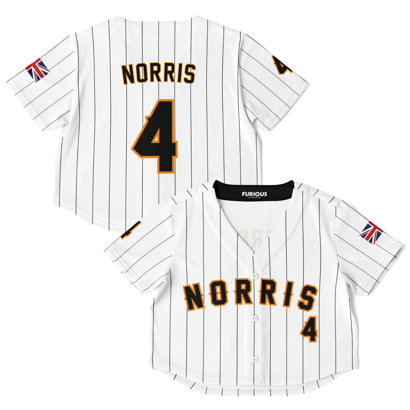 Norris - Pinstripe Home Crop Top - Furious Motorsport