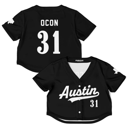 Ocon - Jet Black Austin Crop Top - Furious Motorsport