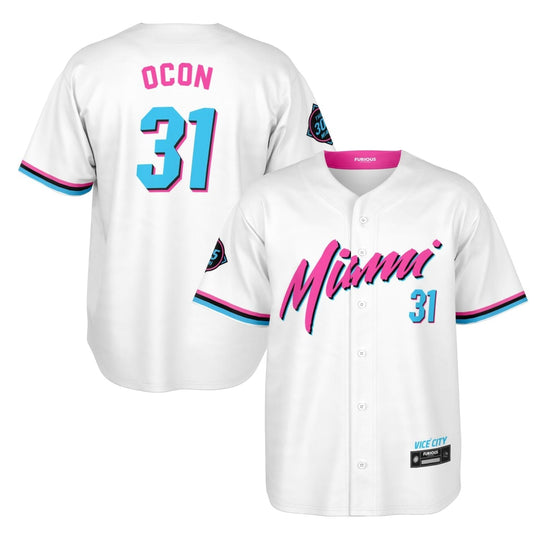 Ocon - Miami Vice Home Jersey (Clearance) - Furious Motorsport