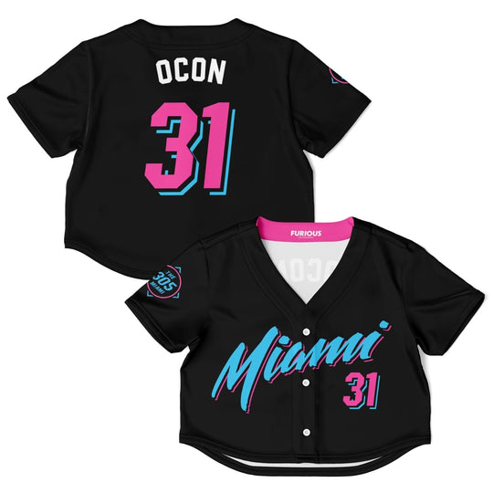 Ocon - Vice City Crop Top Jersey (Clearance) - Furious Motorsport