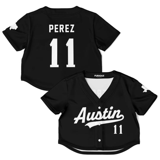 Perez - Jet Black Austin Crop Top - Furious Motorsport