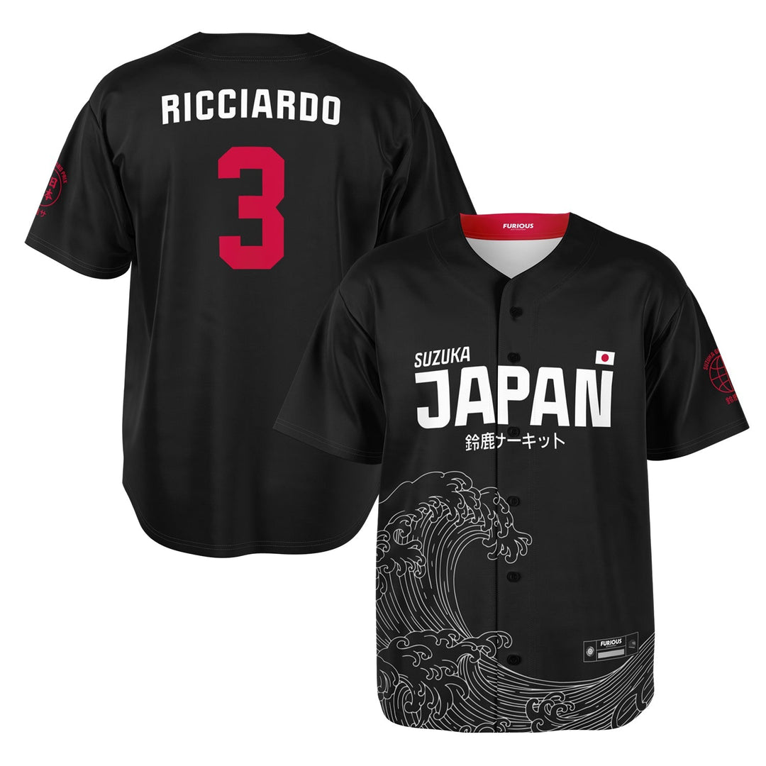 Ricciardo - Carbon Black Suzuka "Great Wave" Jersey (Clearance) - Furious Motorsport