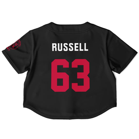 Russell - Carbon Black Suzuka "Great Wave" Crop Top (Clearance) - Furious Motorsport