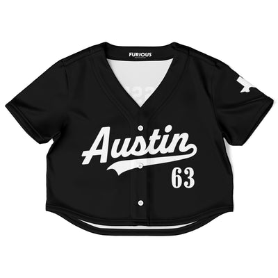 Russell - Jet Black Austin Crop Top - Furious Motorsport