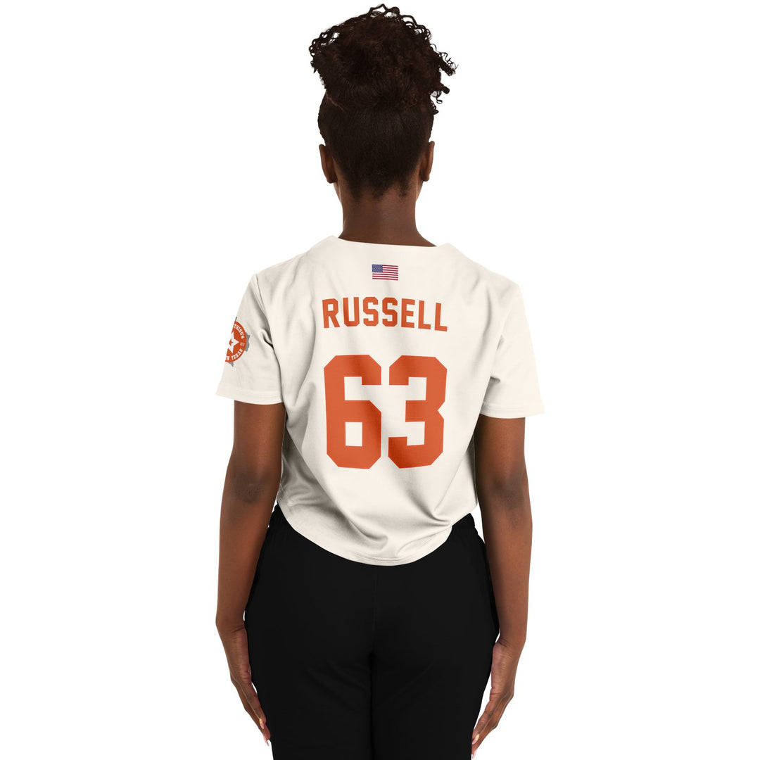 Russell - Off-White Texas GP Crop Top (Clearance) - Furious Motorsport