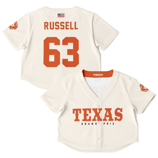 Russell - Off-White Texas GP Crop Top (Clearance) - Furious Motorsport