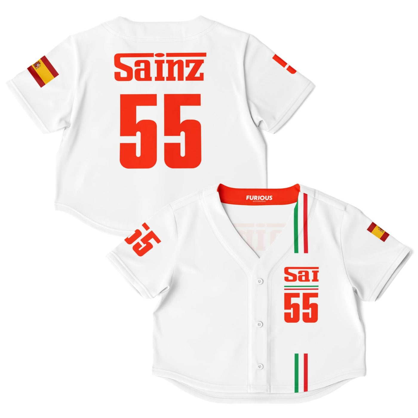 Sainz - Home Crop Top Jersey - Furious Motorsport