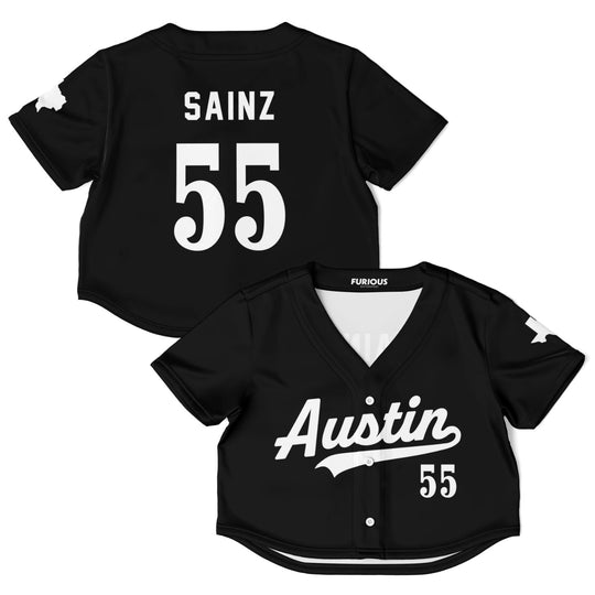 Sainz - Jet Black Austin Crop Top - Furious Motorsport