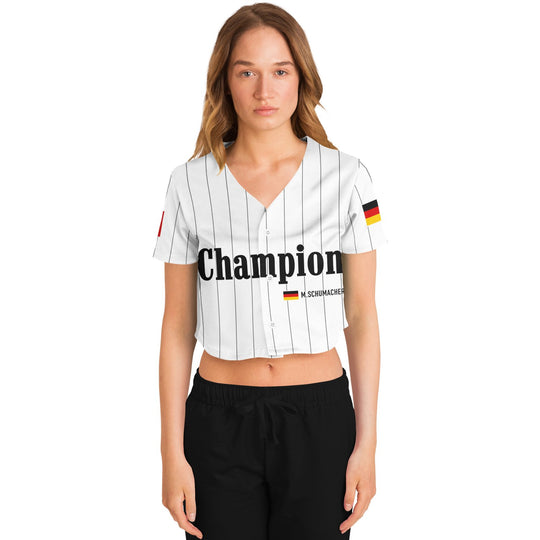 Schumacher - Pinstripe Crop Top Jersey - Furious Motorsport