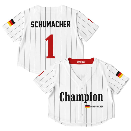 Schumacher - Pinstripe Crop Top Jersey - Furious Motorsport