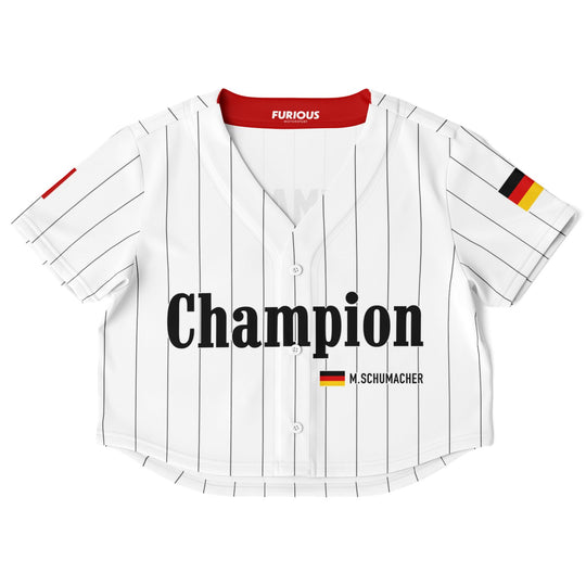 Schumacher - Pinstripe Crop Top Jersey (Clearance) - Furious Motorsport