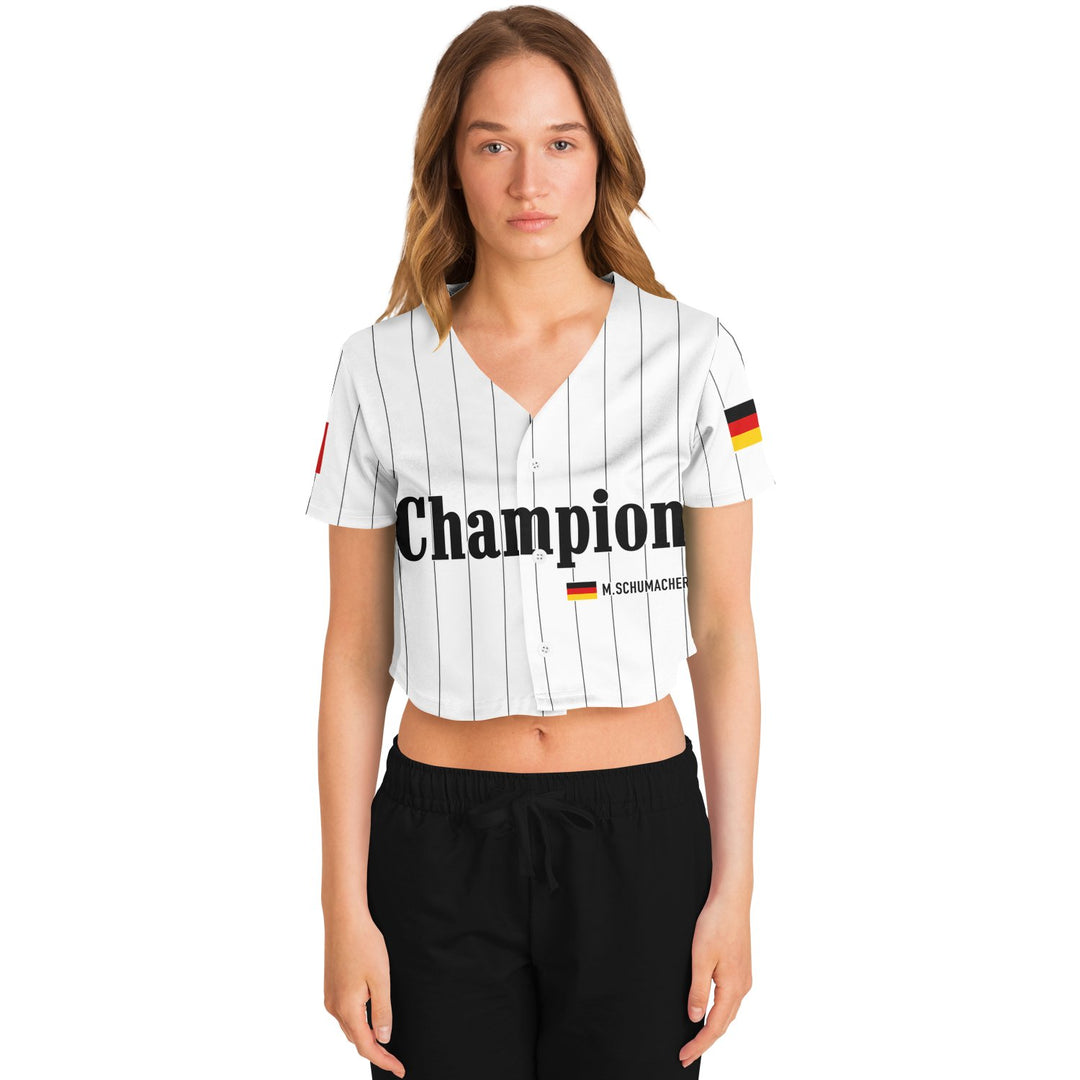 Schumacher - Pinstripe Crop Top Jersey (Clearance) - Furious Motorsport